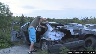 Kitty jane hard fucked outdoor on the car  720p *-0