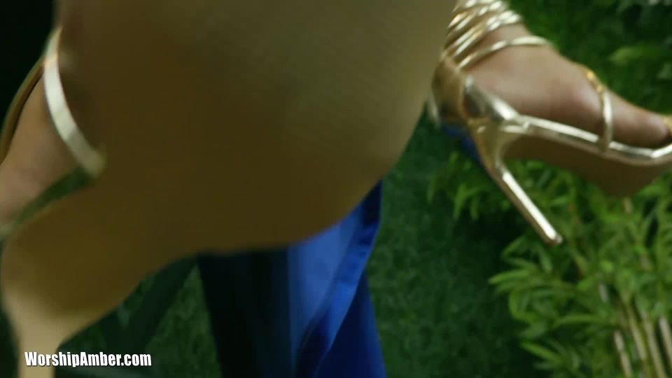 free online video 45 WorshipAmber - Gold Sandals - After Film Foot Boy (1080 HD) | jerkoff encouragement | pov giantess fetish