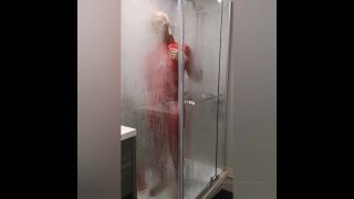 vicky d pbGetting into my red catsuit-5