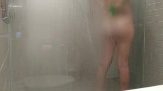 blonde busty girl taking a shower. hidden cam-3