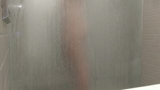 blonde busty girl taking a shower. hidden cam-7