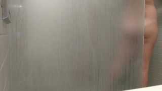 blonde busty girl taking a shower. hidden cam-8