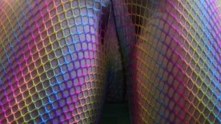 M@nyV1ds - MelanieSweets - Ass tease with rainbow fishnet pantyhose-9