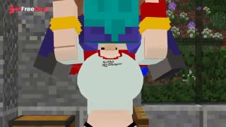 Ellie Halloween Cosplay Minecraft Jenny xhatihentai gameplay-1
