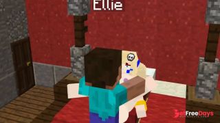 Ellie Halloween Cosplay Minecraft Jenny xhatihentai gameplay-3
