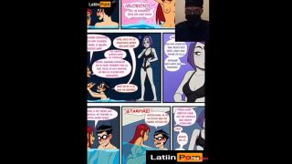 Teen Titans - Robin fucks Starfire X Raven group sex-2