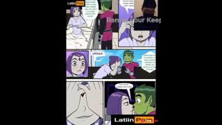 Teen Titans - Robin fucks Starfire X Raven group sex-6