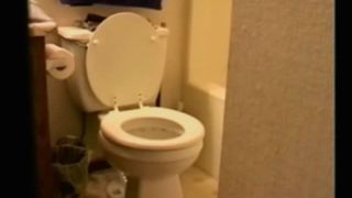 cute girl masturbating and inserting tampon in the toilet. hidden cam-8