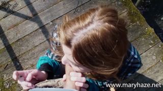 Online Cum to Mouth – Girlfriend Sucking Cock Outdoor - handjob-9