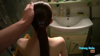 Nancy Hole - Masturbate with Hair, Sucks Cock And Ends on Lovely Mask - Amateur-2