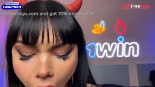 [GetFreeDays.com] In a Cute Little Devil Costume Sucked a Rubber Cumming Dildo Sex Clip May 2023-6