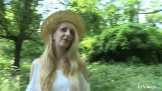 Louise Du Lac - Blonde French newbie enjoys her first porn fuck in the forest-6