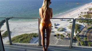 PoundPie3 - Beach Bunny Gets Bent Over a Public Balcony & Swallows?  on pov amateur allure swallow-0