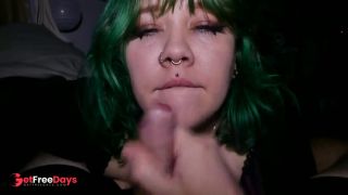 [GetFreeDays.com] Amateur Goth girlfriend gives amazing tongue action blowjob, and gets facial Porn Film March 2023-9