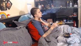 [GetFreeDays.com] Short Hair Lesbian Smoking in Bed Porn Video October 2022-6