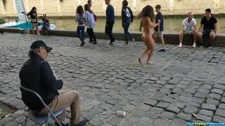 Crazy hairy naked in street-6