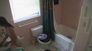 Naked girl after shower Voyeur!-6