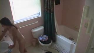 Naked girl after shower Voyeur!-7