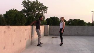 online clip 46 femdom hard whipping femdom porn | bunny_n_wolf - On the roof of a house a girl beats a guy in the balls | fetish-6