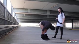 porn clip 1 Whipped in The Car Park, femdom strapon slave on femdom porn -0