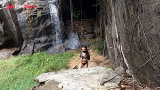 [GetFreeDays.com] Fucked a passionate brunette at the waterfall  Porn Video May 2023-0