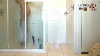 video 28 nylon feet fetish HandJoy Goddess Hira has fun with her dildos and plugs in the shower, solo girl on masturbation porn-0