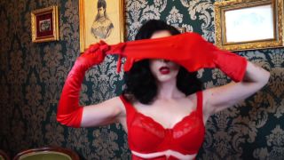 online video 32 Miss Ellie Mouse - Playing With Red Satin Gloves | miss ellie mouse | muscle ashley fires femdom-7