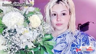 [GetFreeDays.com] After the shower a mask  skincare  blonde  bangs  short hair  cute  fresh  towel  flowers Adult Leak July 2023-9