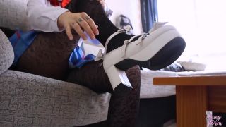 Online Tube He Tie me up _ Fuck my feets - handjob and footjob-1