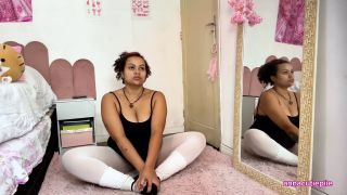 Natural Chubby Ballerina Farting While Stretching After Class-7