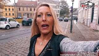 German BiMilf With Sexy Tits Picks Up Young German Blonde At Street Cas-0