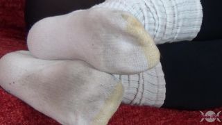 clip 44 Dirty Scrunched Tube Socks, black girl foot fetish on feet porn -0