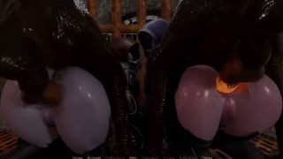 Horror a pack of monster hounds fucked all the holes of two poor girls-1