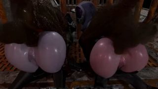Horror a pack of monster hounds fucked all the holes of two poor girls-4