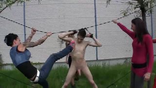 Sadistic Girls - Chantal, Miss Jane, Sweetbaby, Medina - Ballbusting for the new money slave - (Femdom porn)-7