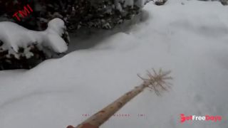 [GetFreeDays.com] walk in knee-high snow in southern california during blizzard and cum in the cold Sex Clip July 2023-5