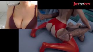 3D Dickgirl Take Blowjob From HOT Blonde - Transexual Futanari- Porn react-3