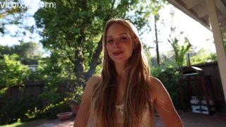 Cumshot Caroline Zalog Teases in Fruit Print Lingerie with a Naughty Try-On Video Leak Caroline Zalog-9
