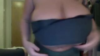 Webcam - shaking her enormous 34M - cups part 63.-6