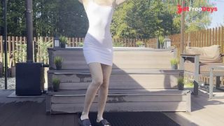 [GetFreeDays.com] outdoor stretching in white dress Porn Film December 2022-0