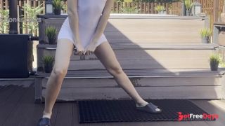 [GetFreeDays.com] outdoor stretching in white dress Porn Film December 2022-9