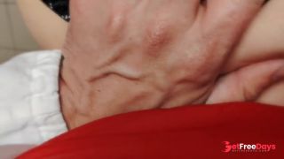 the coroner is alone on the holiday, I surprise him with latex, footjob and facial-4