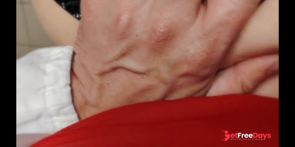 the coroner is alone on the holiday, I surprise him with latex, footjob and facial