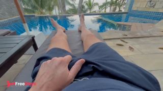 [GetFreeDays.com] morning wood in front of hotel pool lets jerk it out and cum a hot sperm load Porn Stream November 2022-0