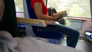 Exhibitionist dude plays with his cock in train-2