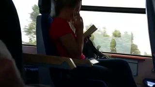 Exhibitionist dude plays with his cock in train-8