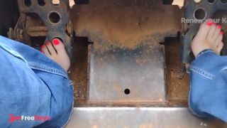 [GetFreeDays.com] Pedal pumping a bobcat tractor with shoes then socks then barefooted Adult Video March 2023-6