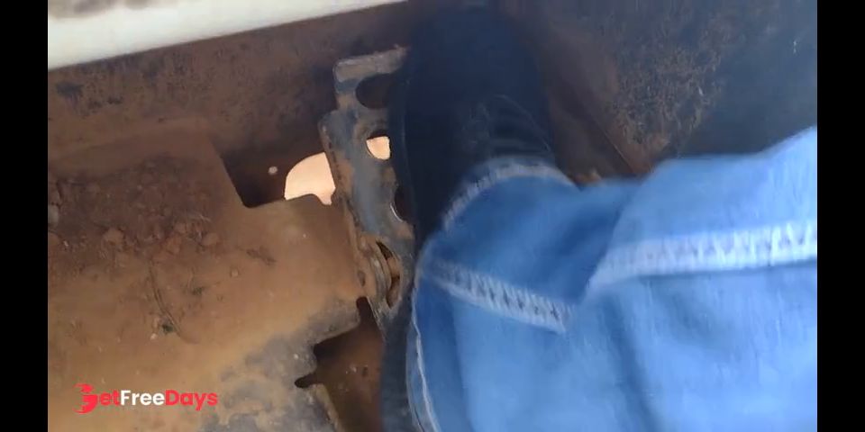 [GetFreeDays.com] Pedal pumping a bobcat tractor with shoes then socks then barefooted Adult Video March 2023