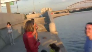 Striptease Russian Girls Fool Around In Public-2