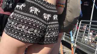 CandidCreeps 566 Edc Major Jiggle Redhead Shorts-3